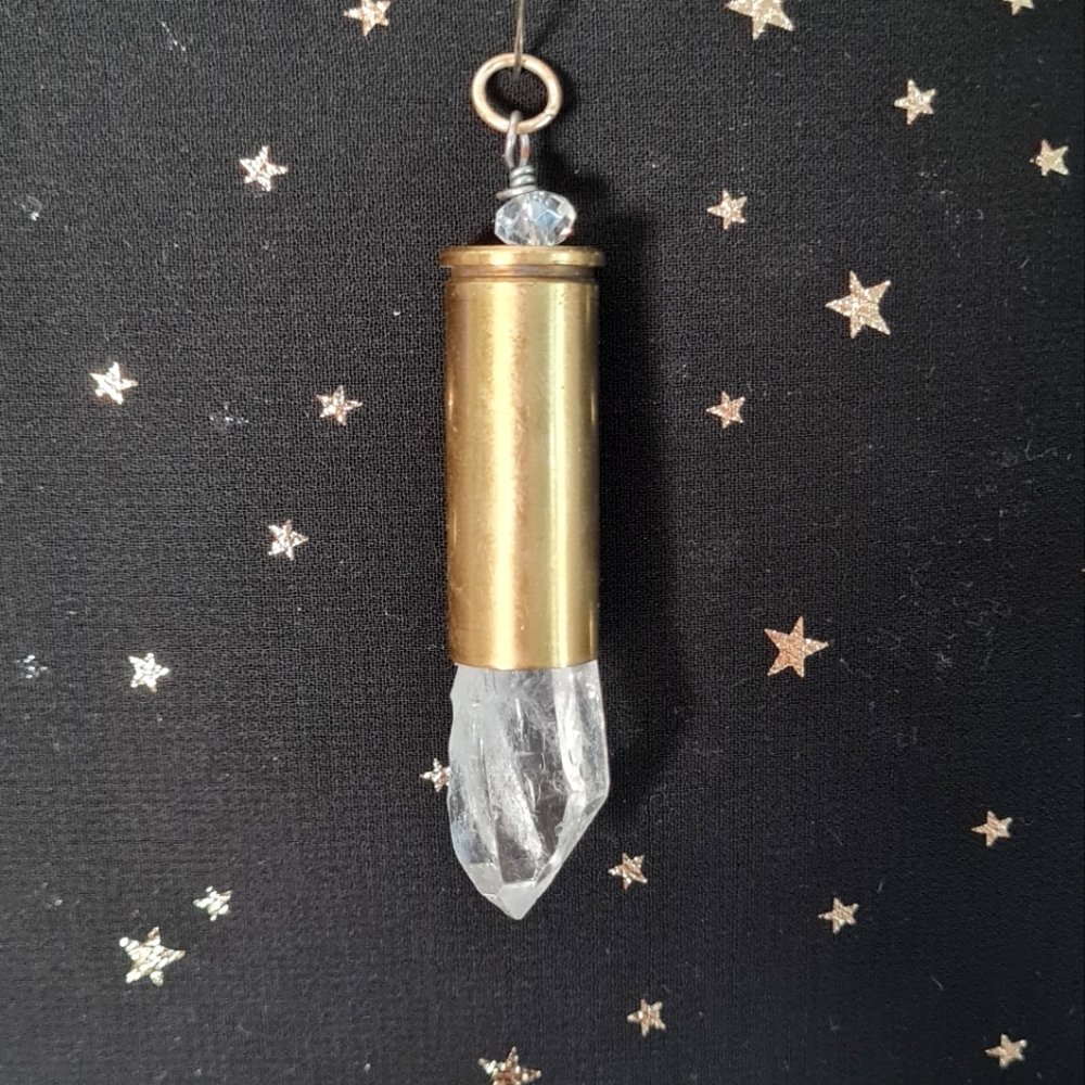 CUSTOM Quartz Bullet Crystal Pendant